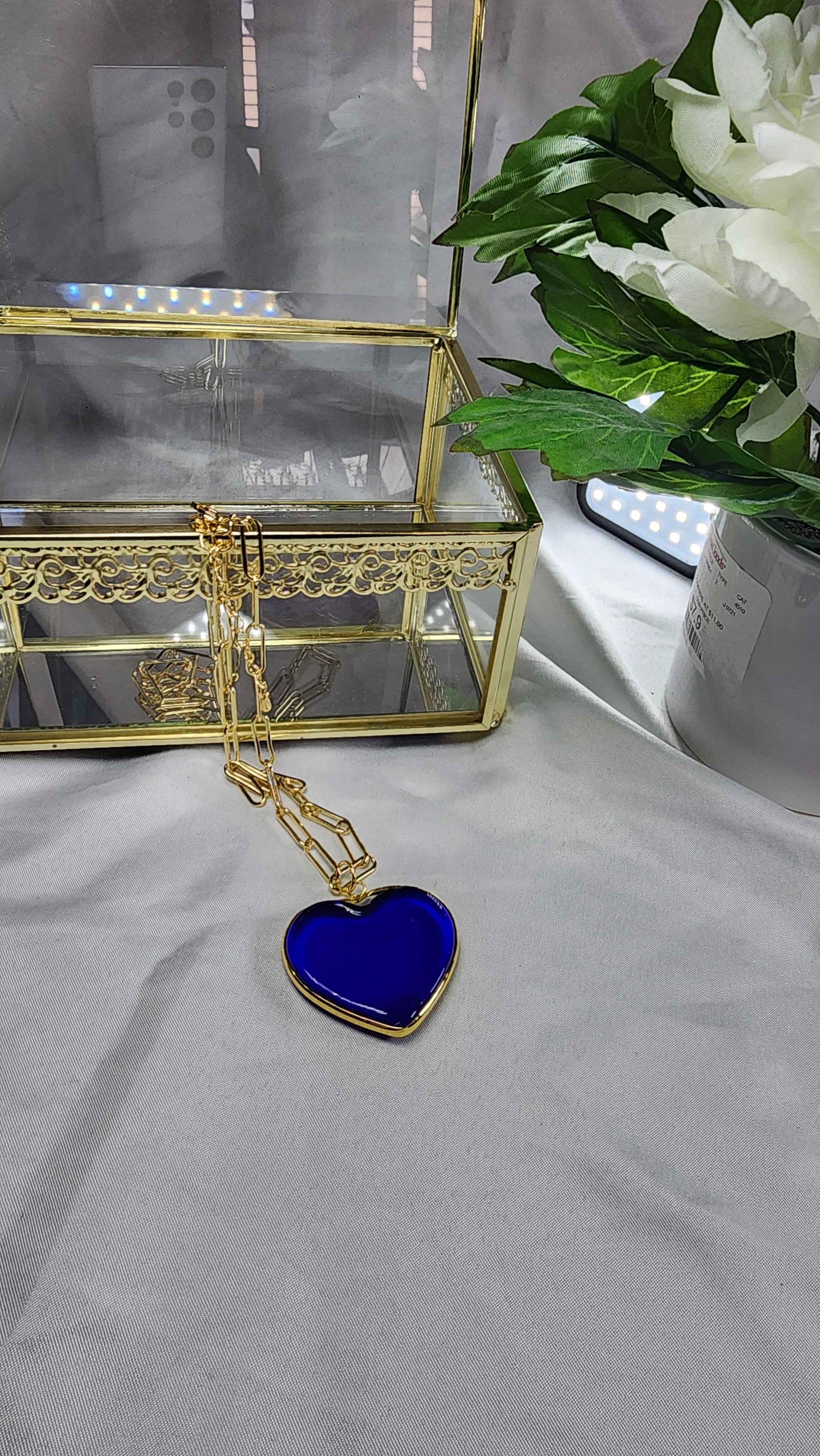 💮Enameled Heart Pendant Necklace📿
