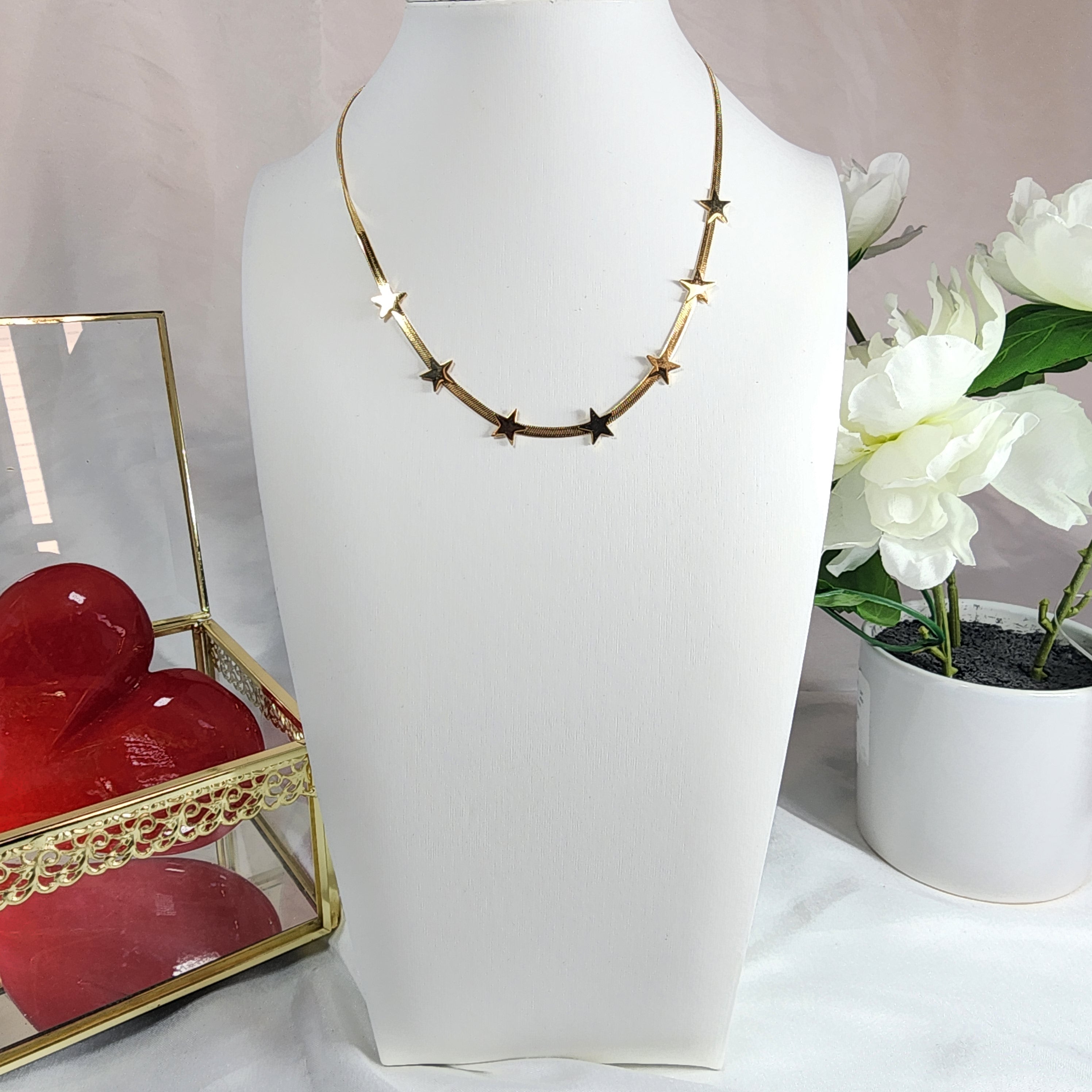 💮Star necklace choker.📿