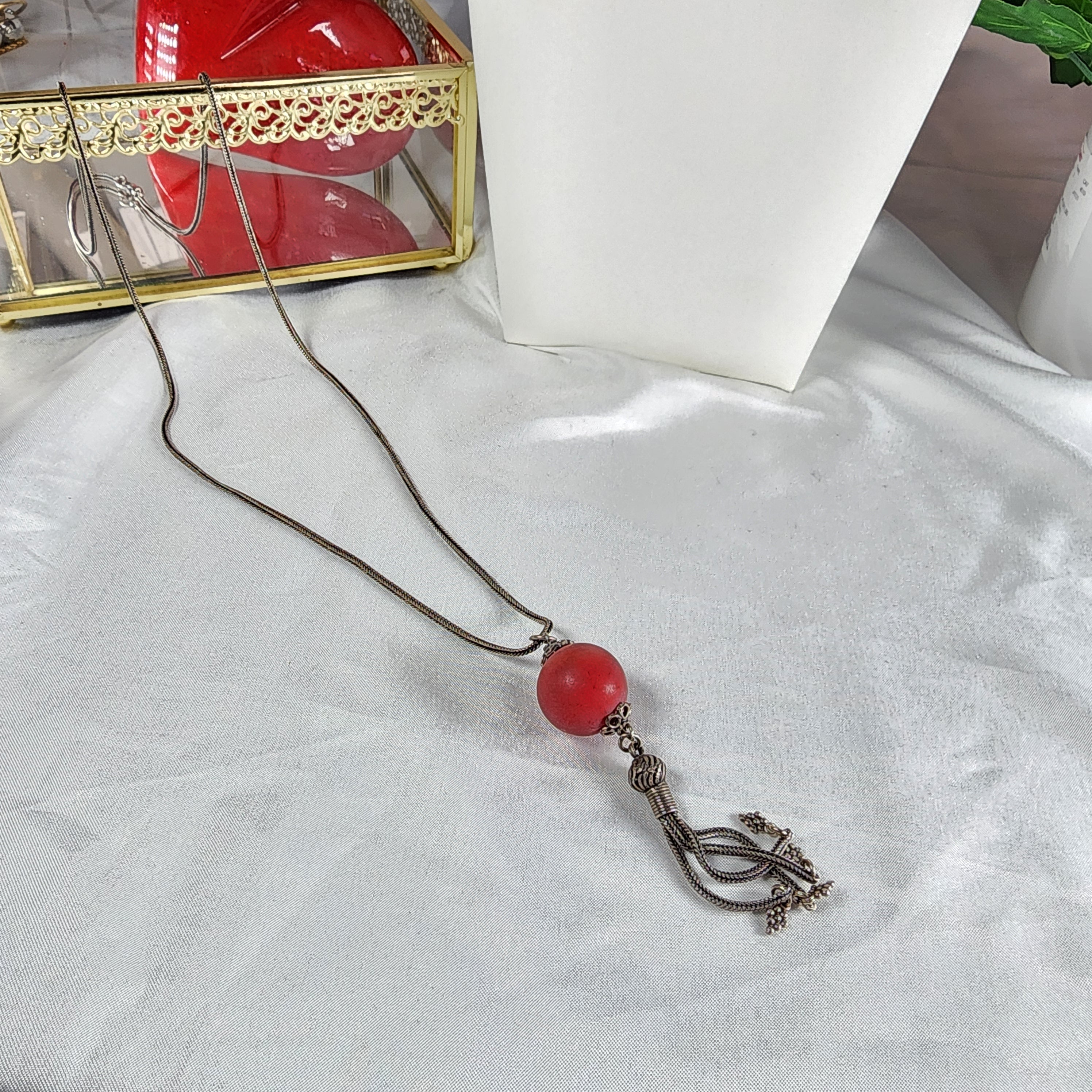 💮Collar de coral rojo.📿 