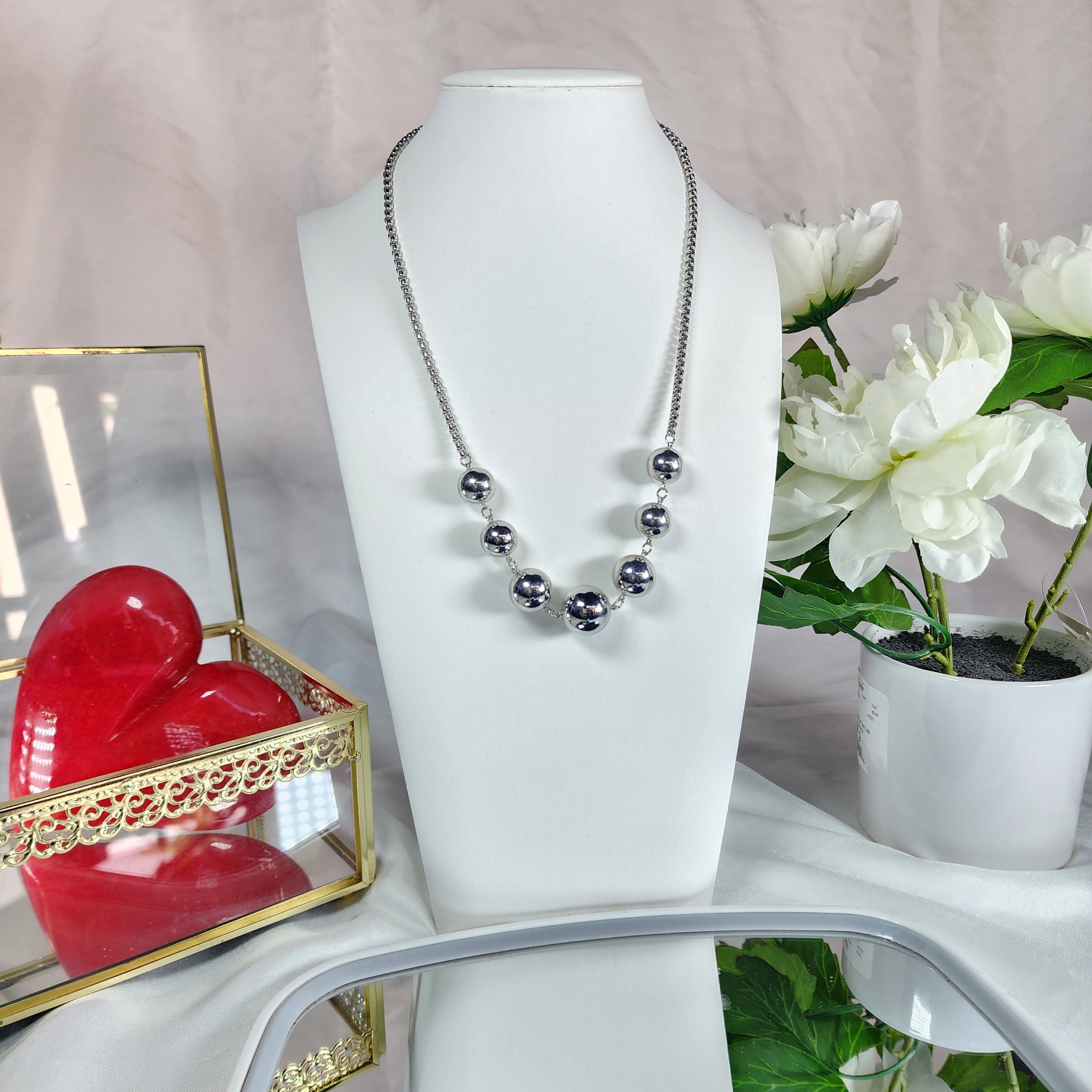 💮Bazaar Stainless Steel Choker Necklace.📿