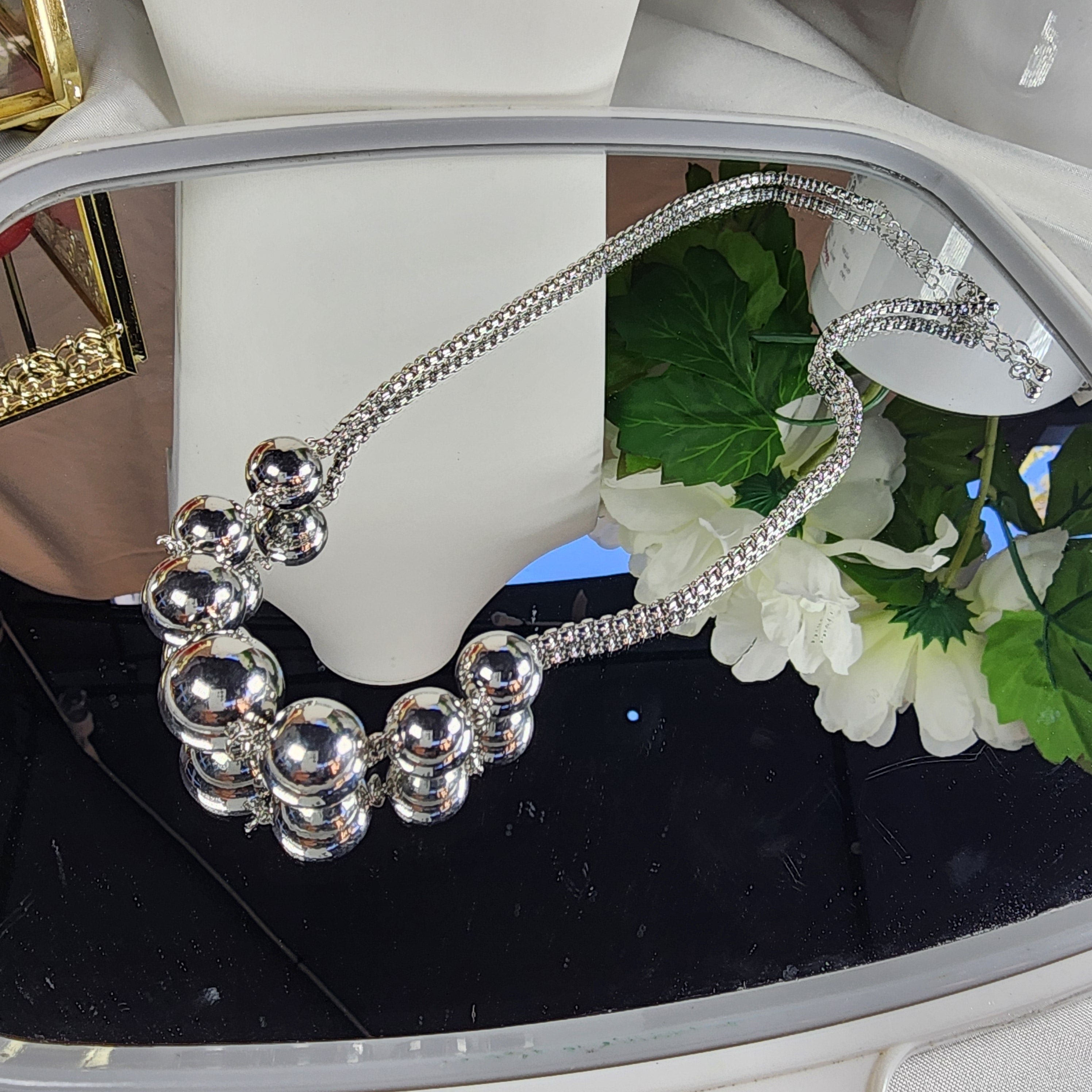 💮Bazaar Stainless Steel Choker Necklace.📿