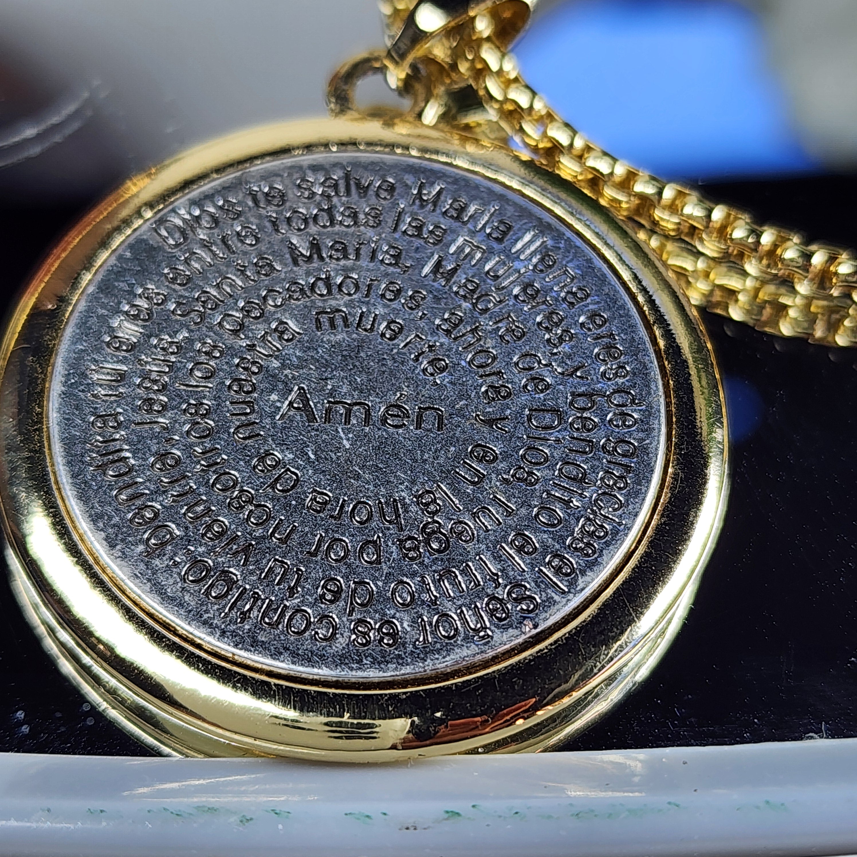 💮Protection Medallion Prayer Hail Mary (Spanish)📿