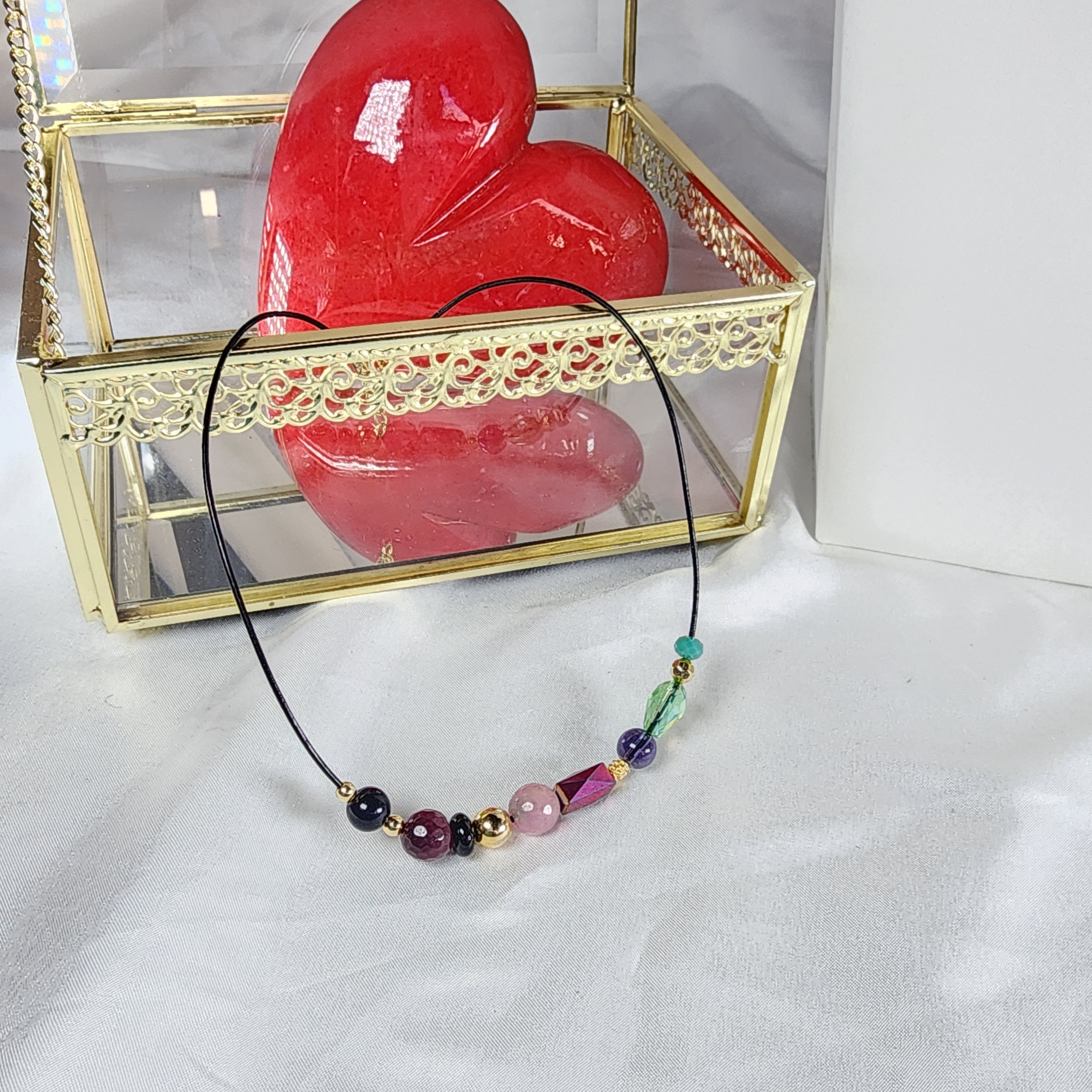 💮Meditation choker with chakra energy stones.📿