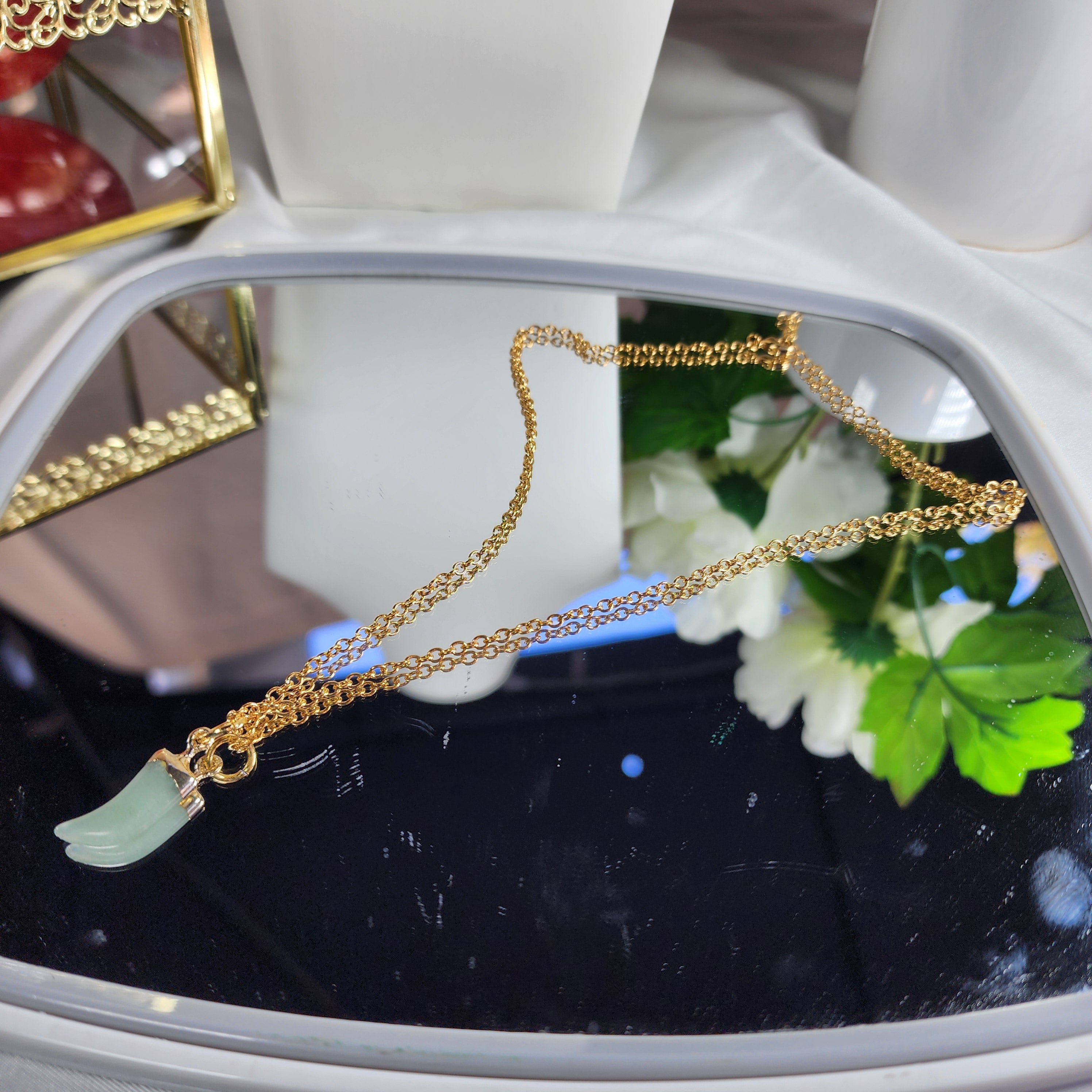 💮Natural stone crystal necklace.📿