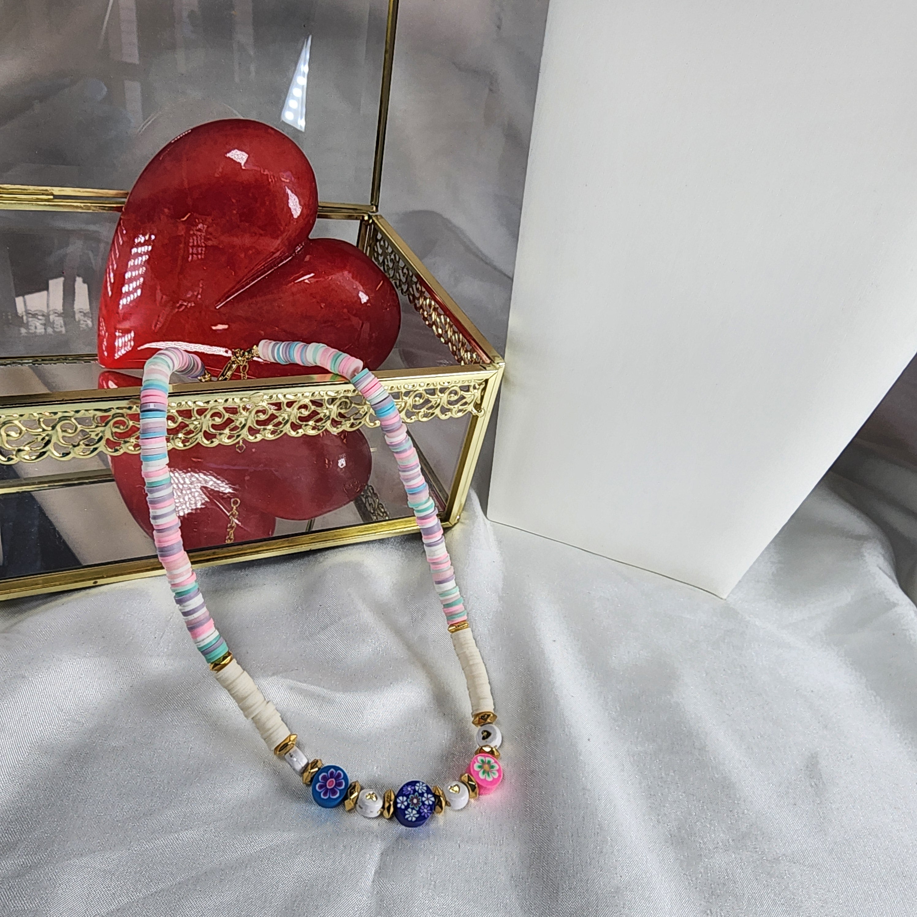 💮Handmade polymer clay necklace.📿
