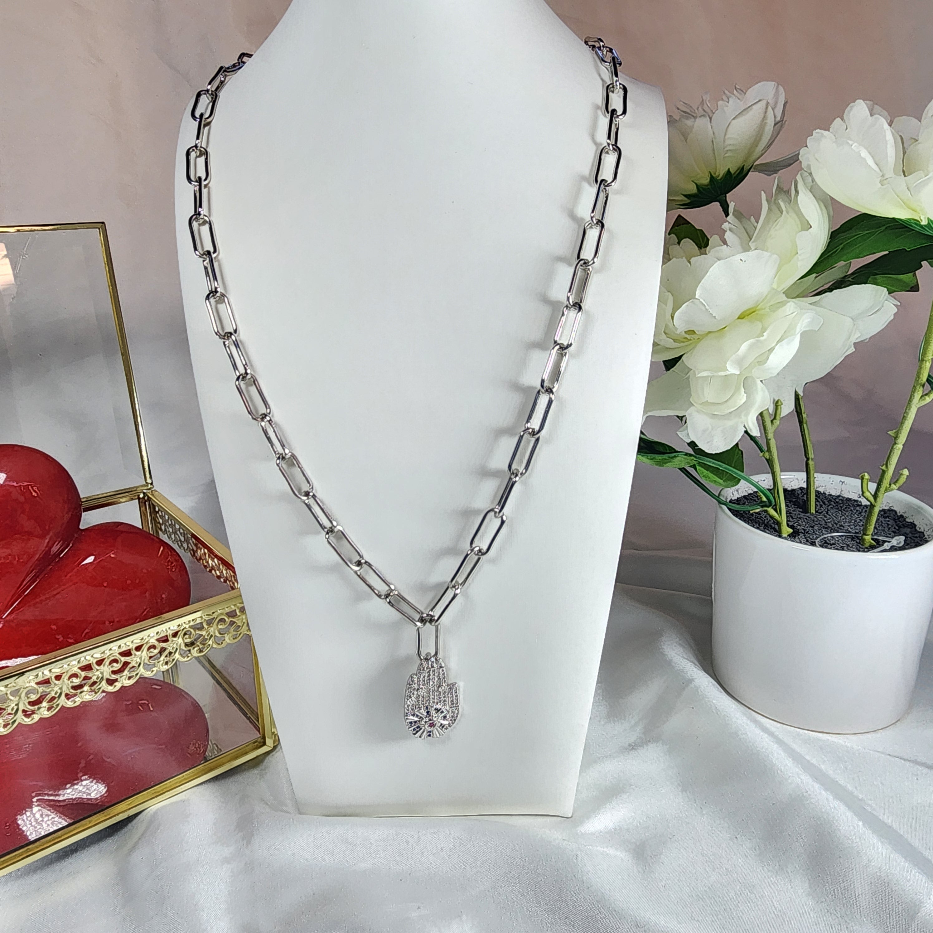 💮Fatima Hand Protection Pendant Necklace.📿