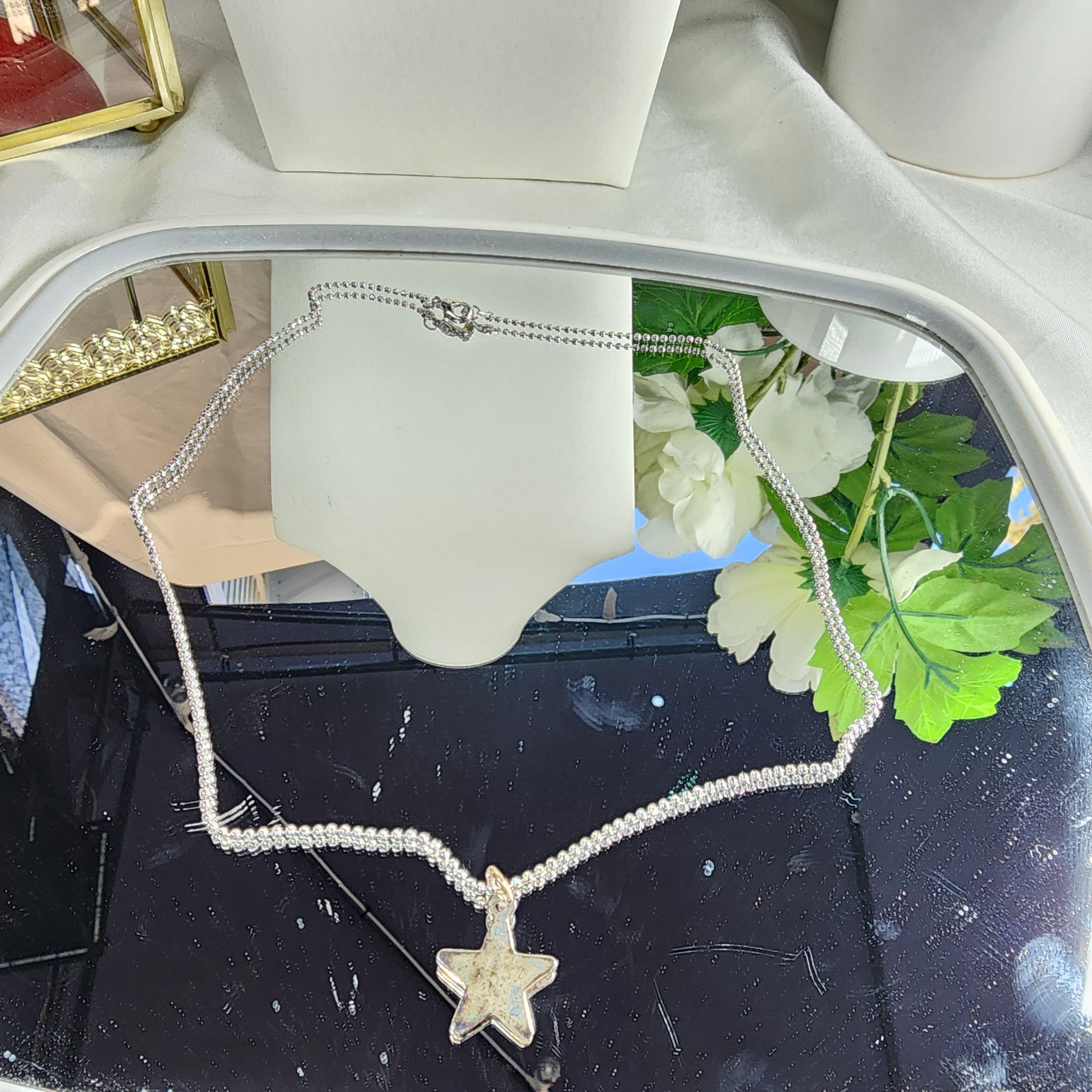 💮Clavicle necklace with star pendant.📿
