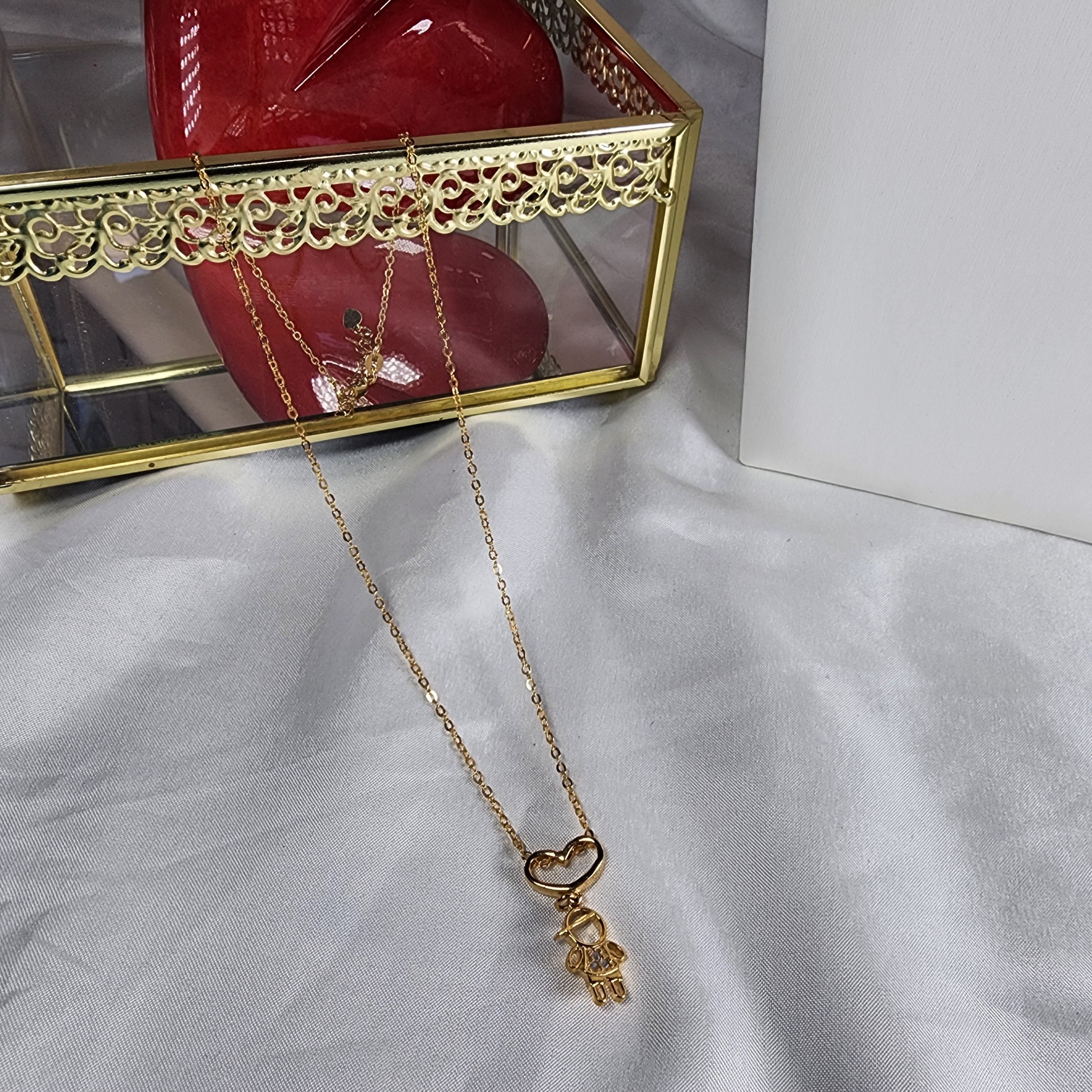 💮Choker necklace with boy pendant..📿