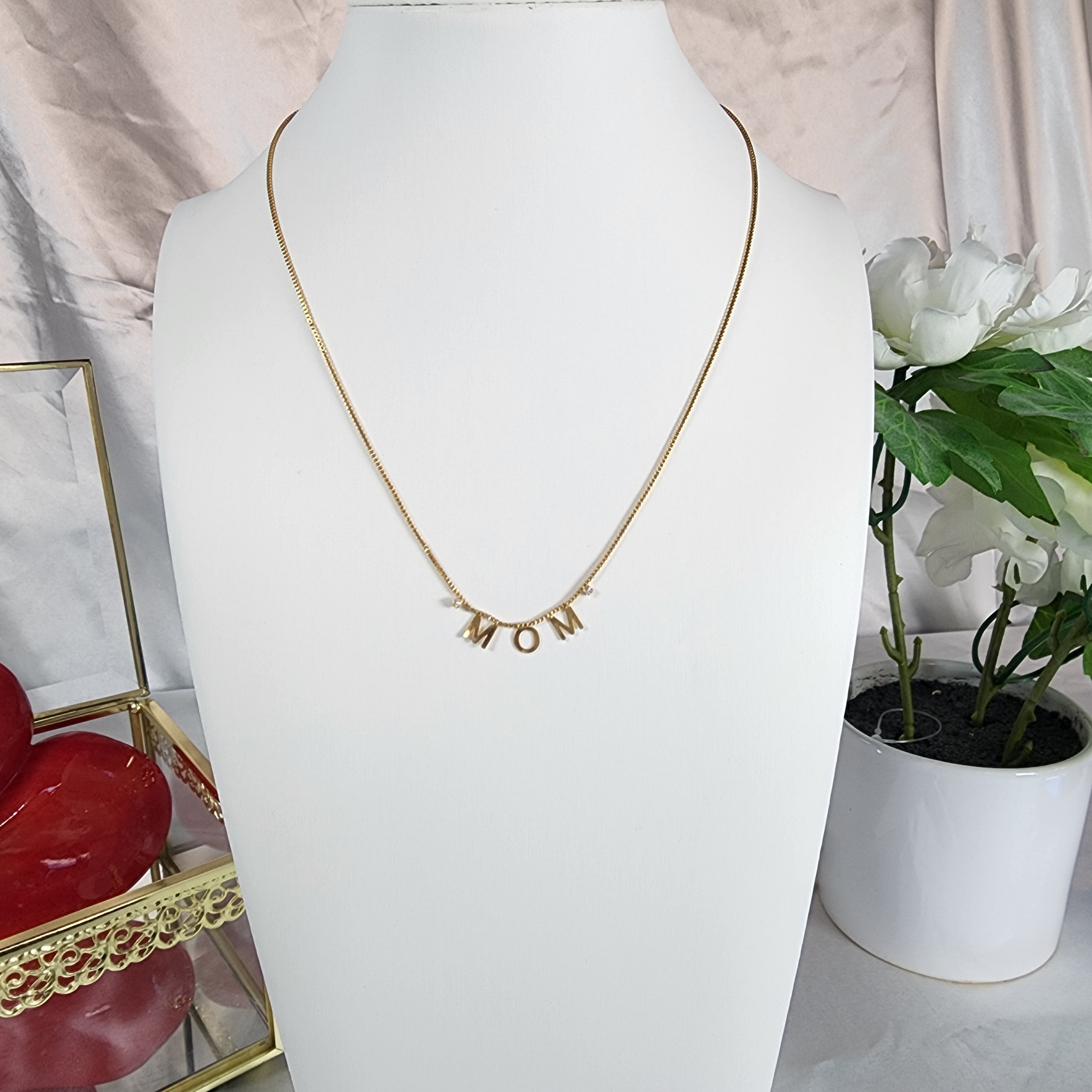 💮Welded MOM choker necklace.📿