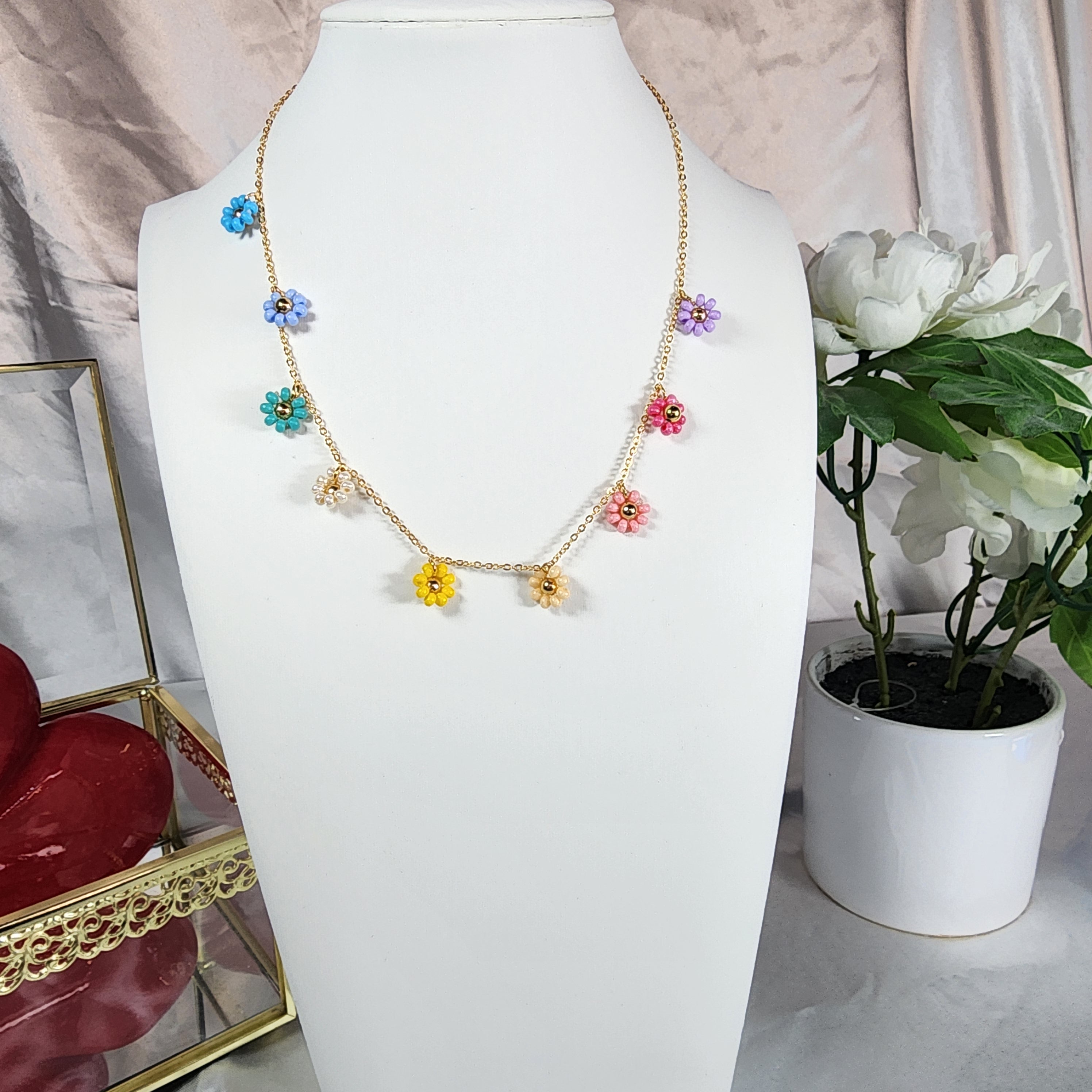 💮Baby Flower Choker Necklace.📿