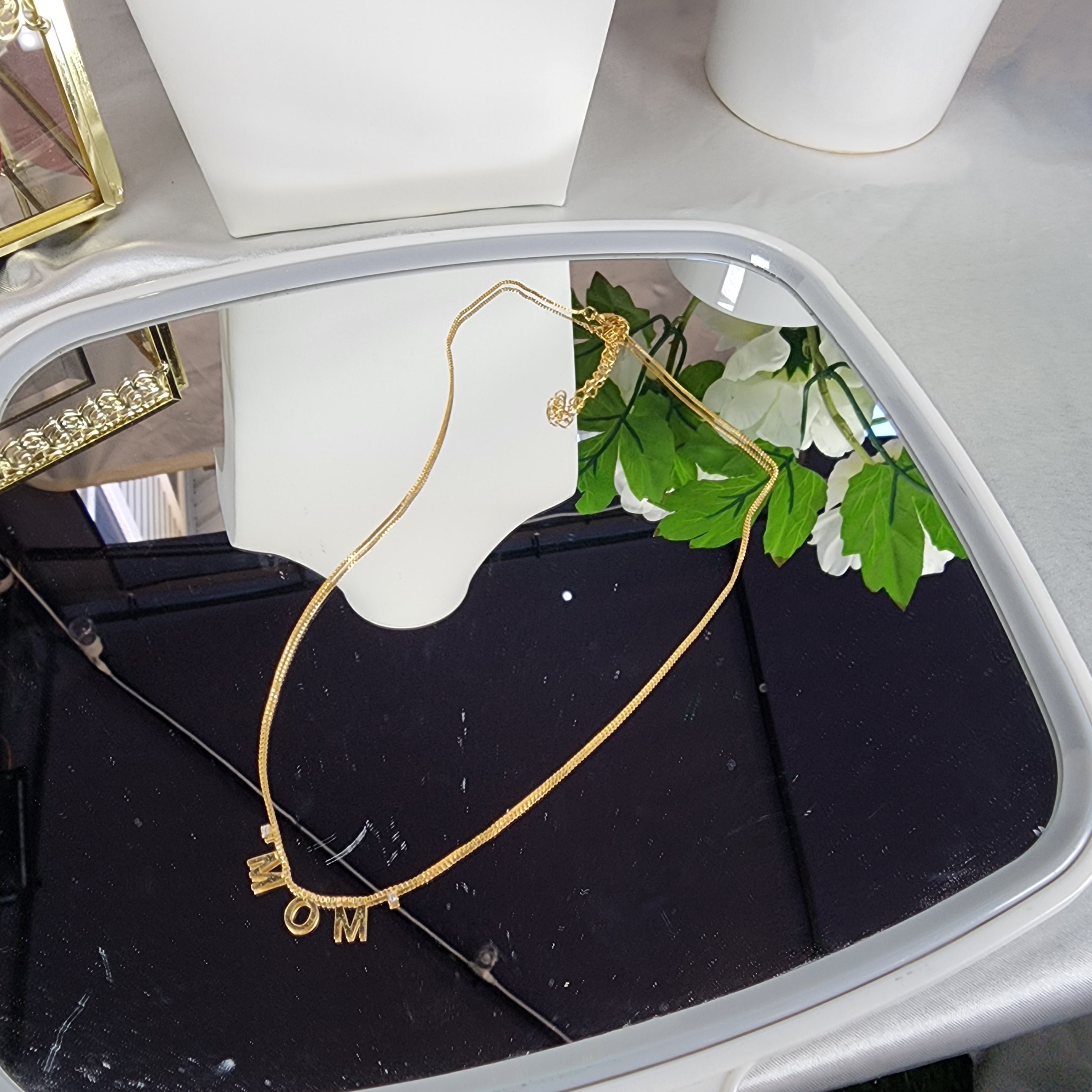 💮Welded MOM choker necklace.📿