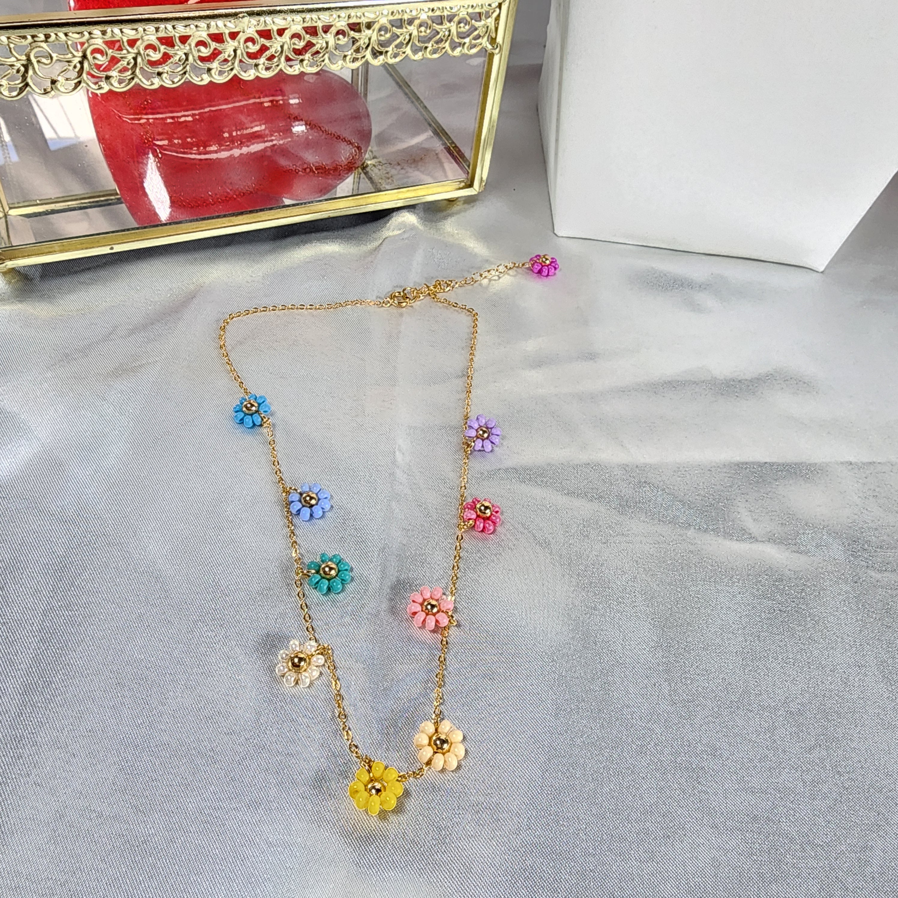 💮Baby Flower Choker Necklace.📿
