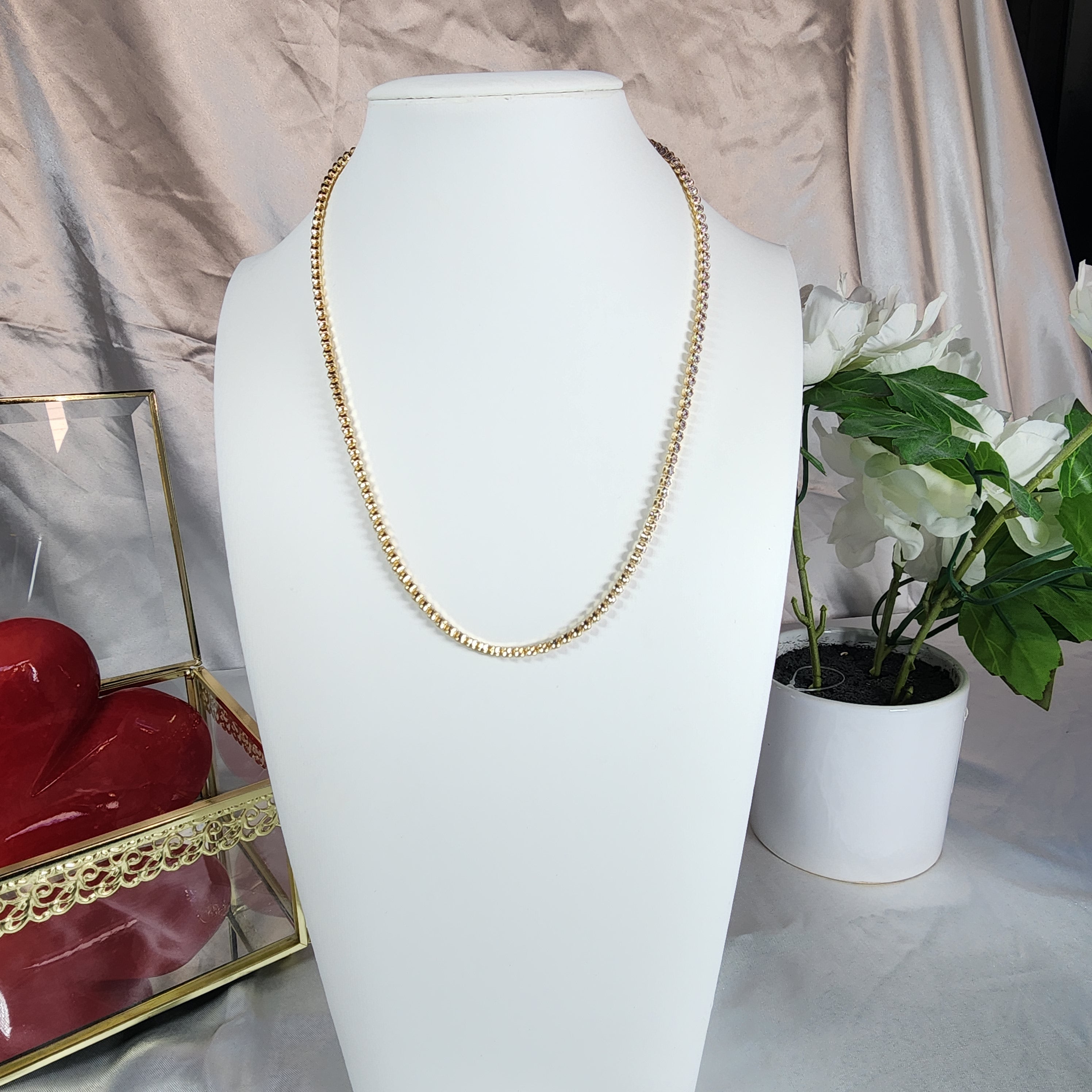 💮Tennis choker necklace with rhinestones.📿