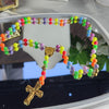 💮Multicolor rosary-style necklace.📿