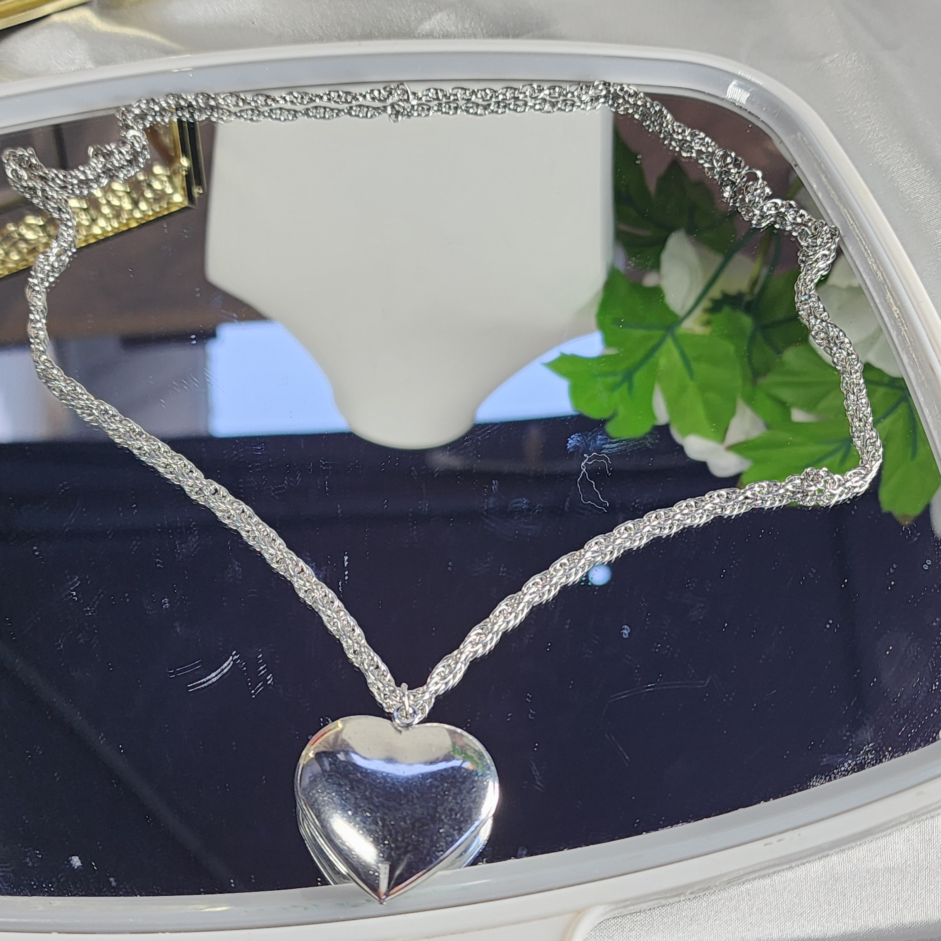 💮Silver heart necklace.📿