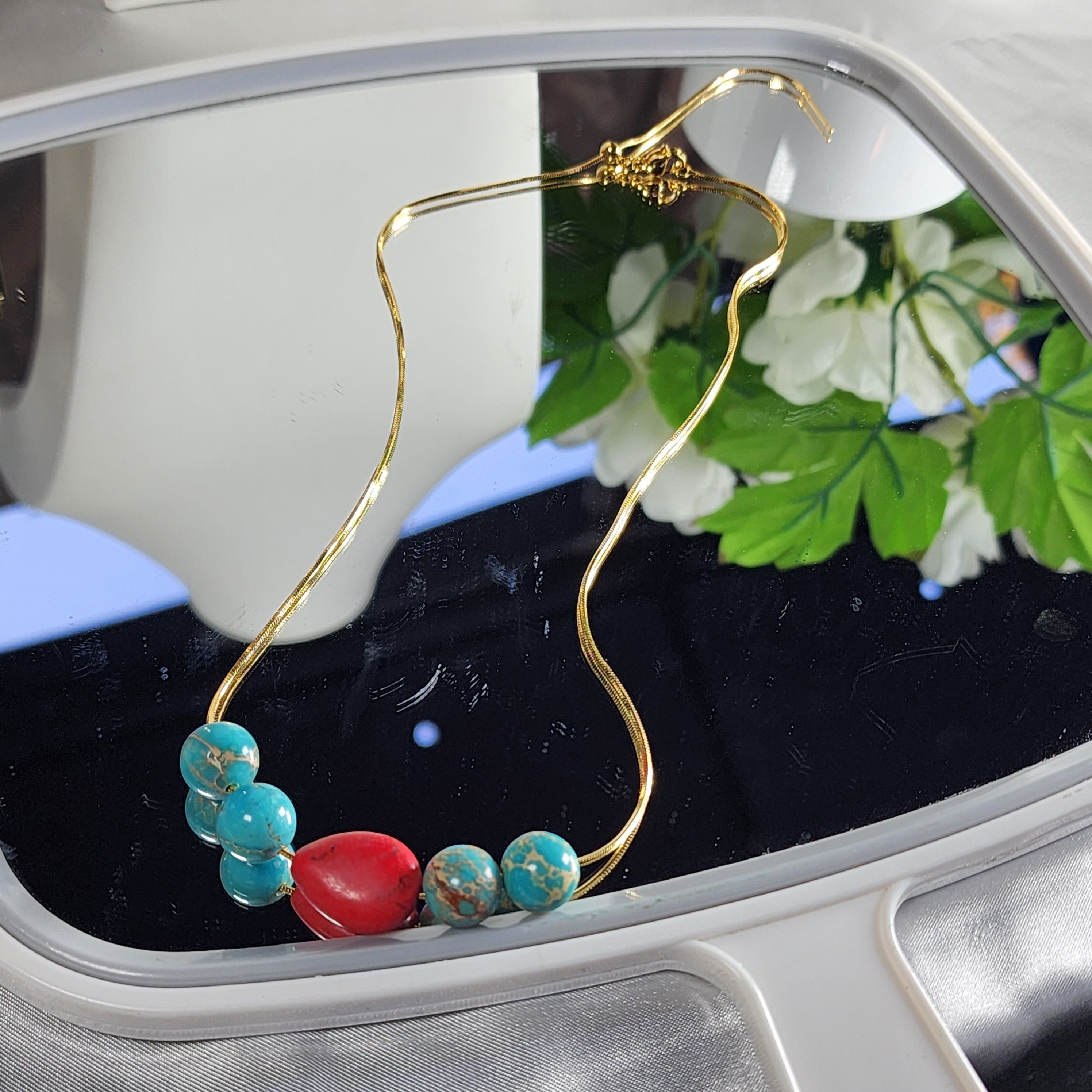 💮Necklace with Tibetan turquoise📿