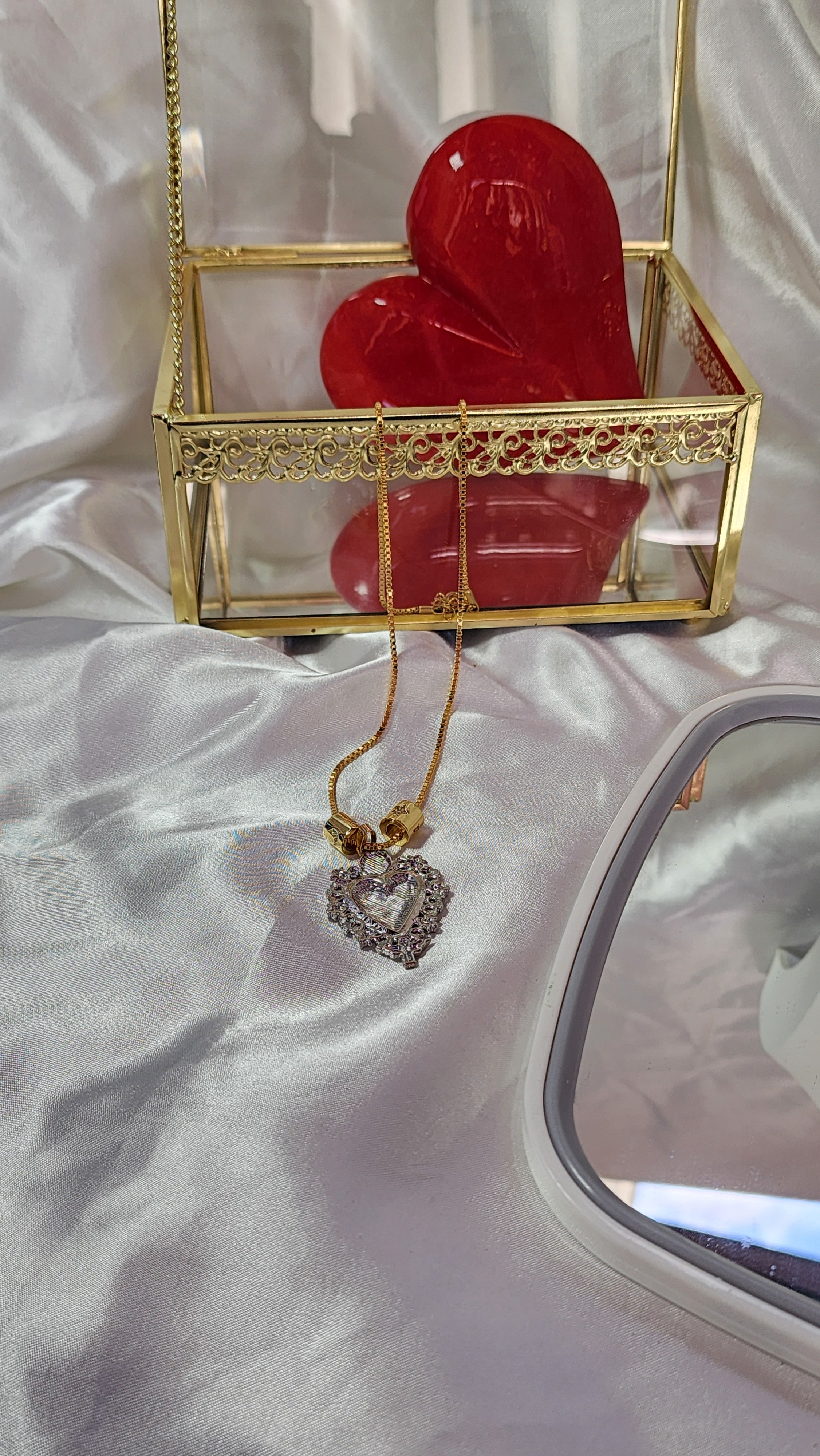 💮Sacred Heart Necklace, Miraculous Medal Pendant, Catholic Faith.📿