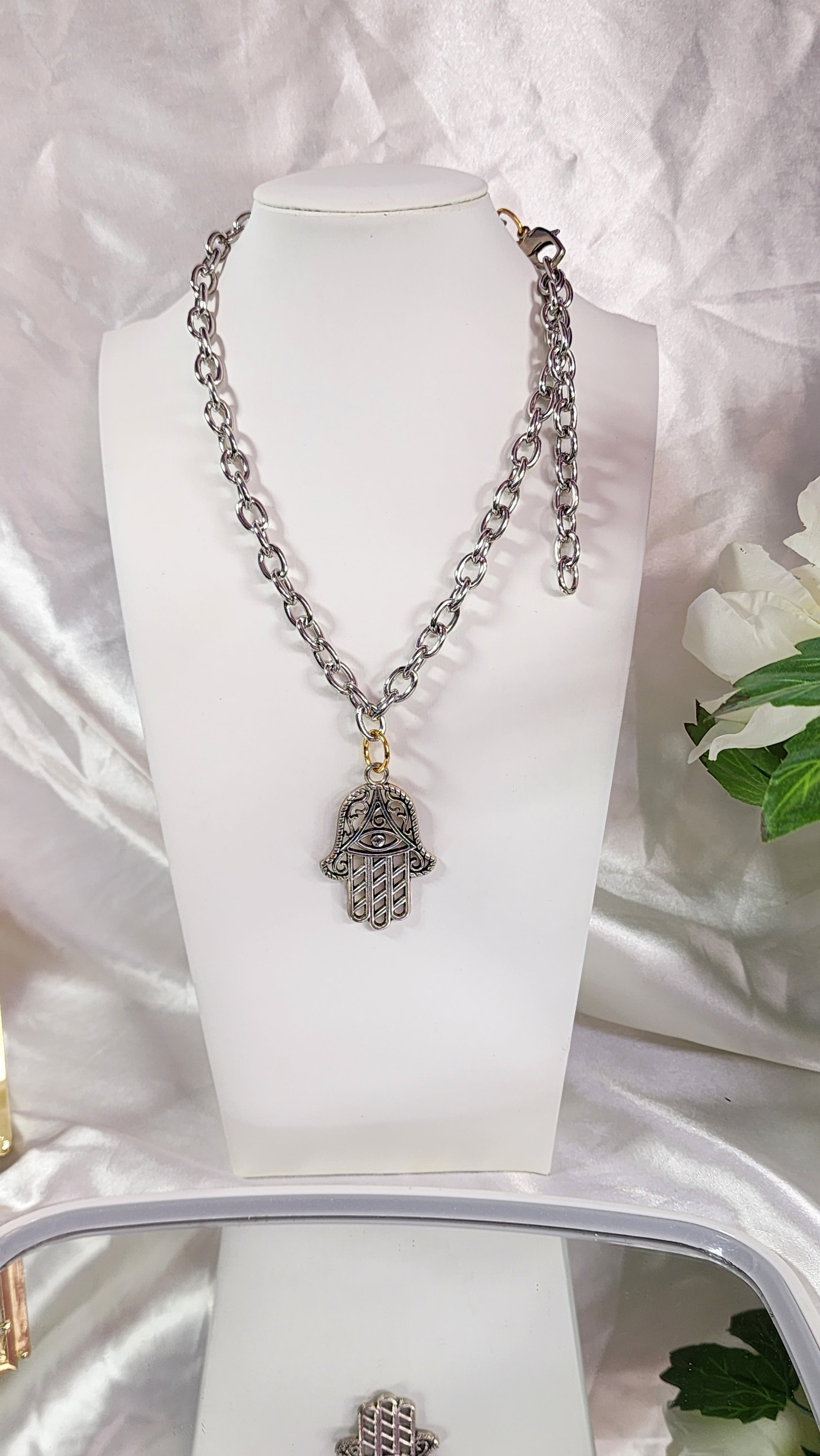 💮Hamsa Choker Necklace.📿