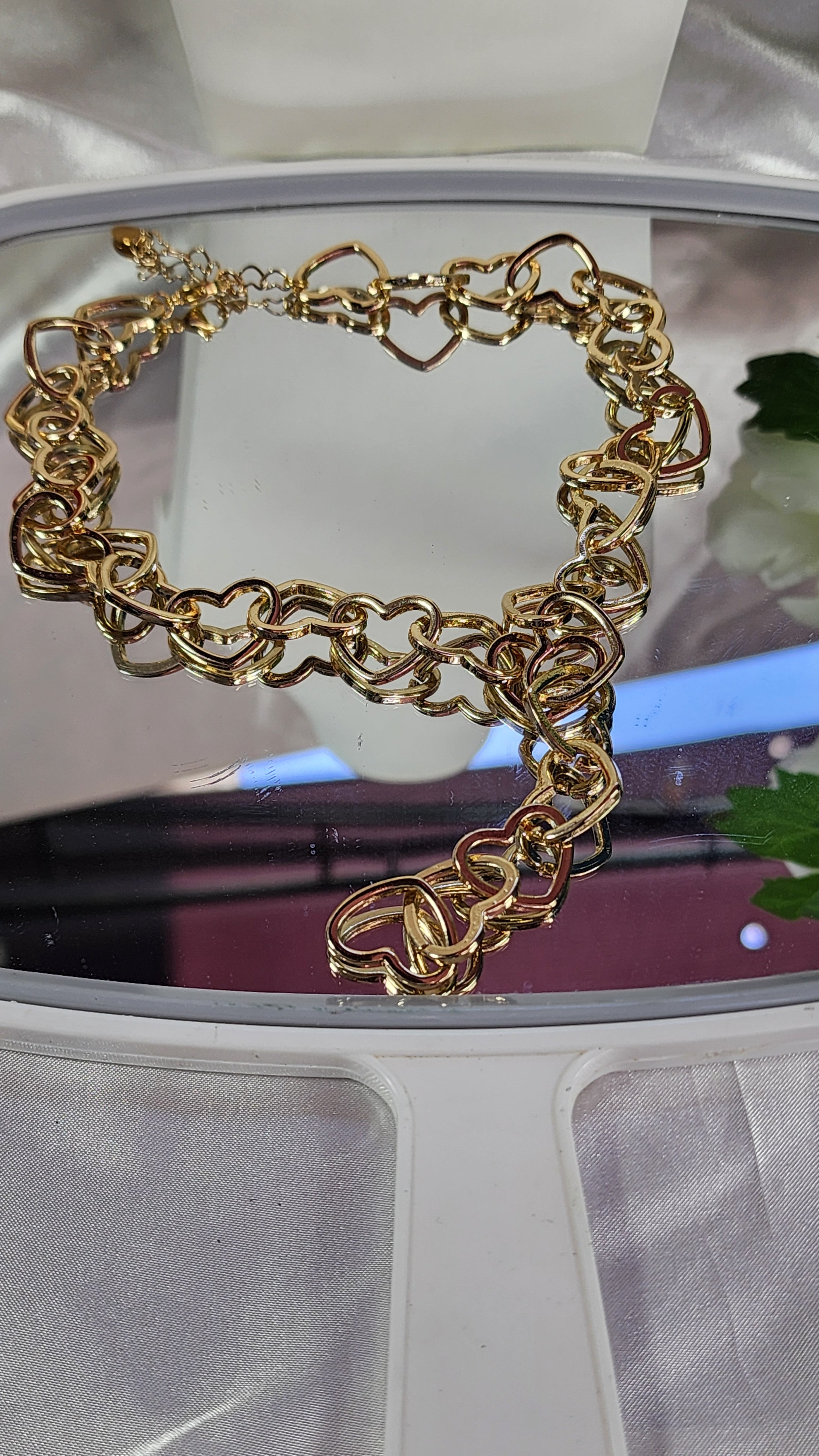 💮Heart choker necklace.📿