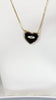 💮Evil eye pendant necklace. Black enamel heart pendant.📿