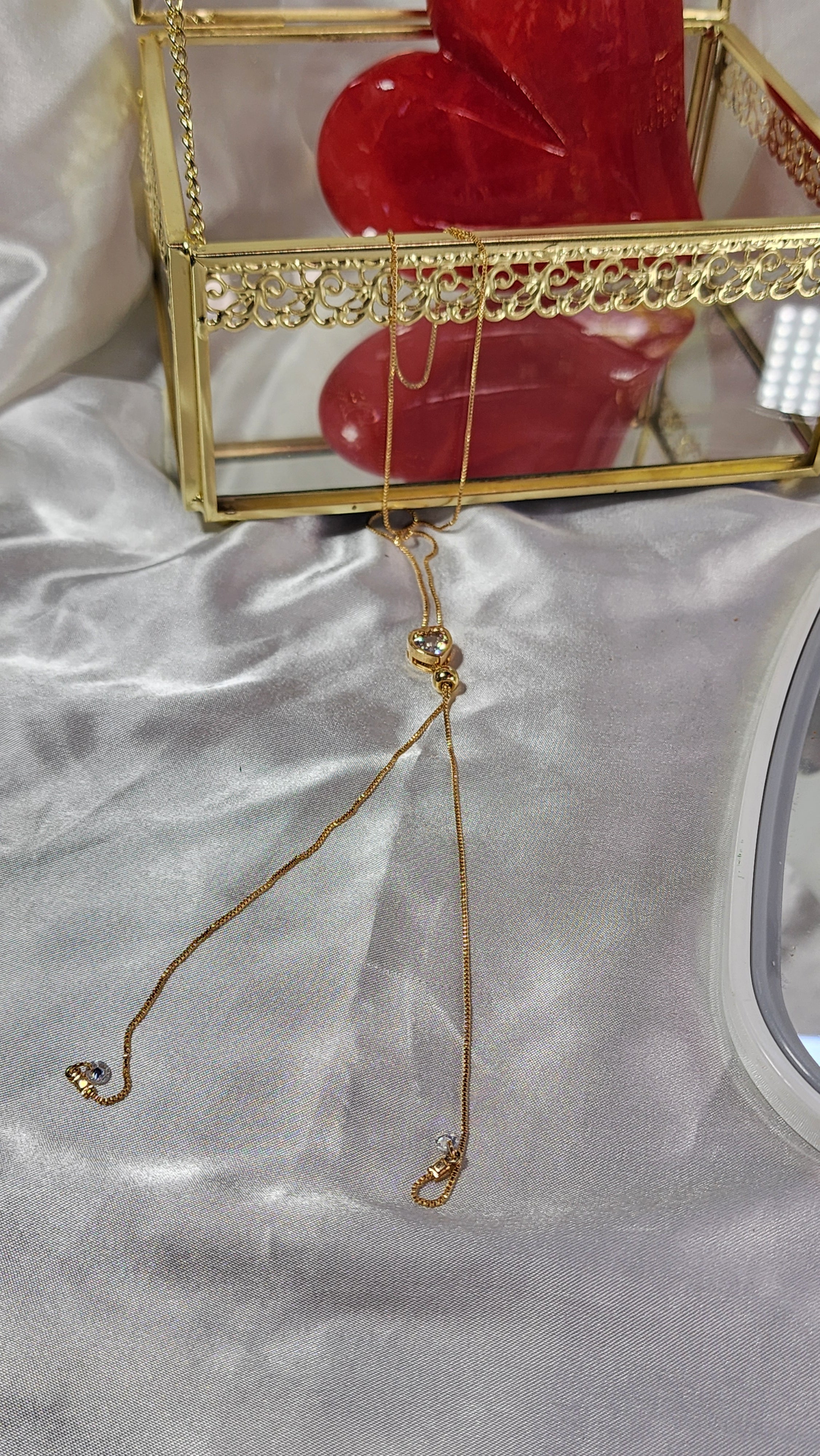💮Adjustable heart necklace.📿