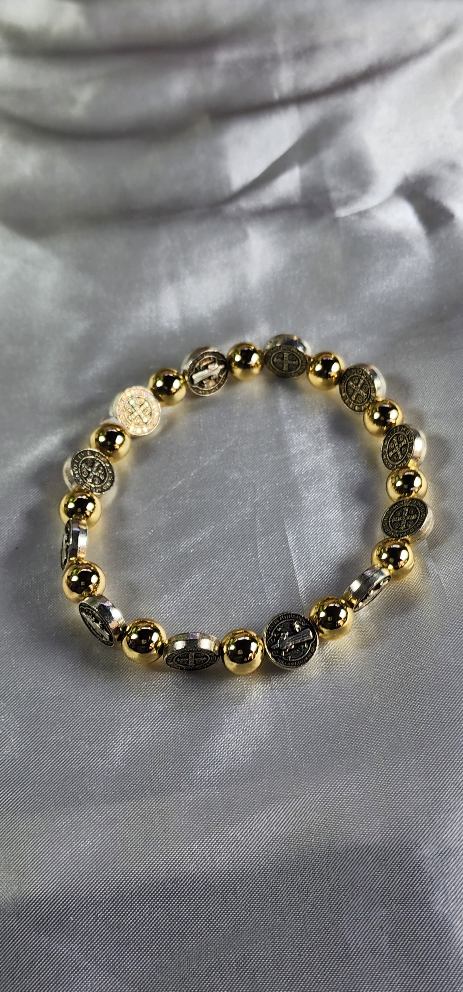 💮Elastic Saint Benedict medal bracelets. Catholic.📿