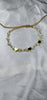 💮Gold-colored metal beaded bracelet set with faux pearls.📿