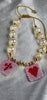 💮Gold-colored metal beaded bracelet set with faux pearls.📿