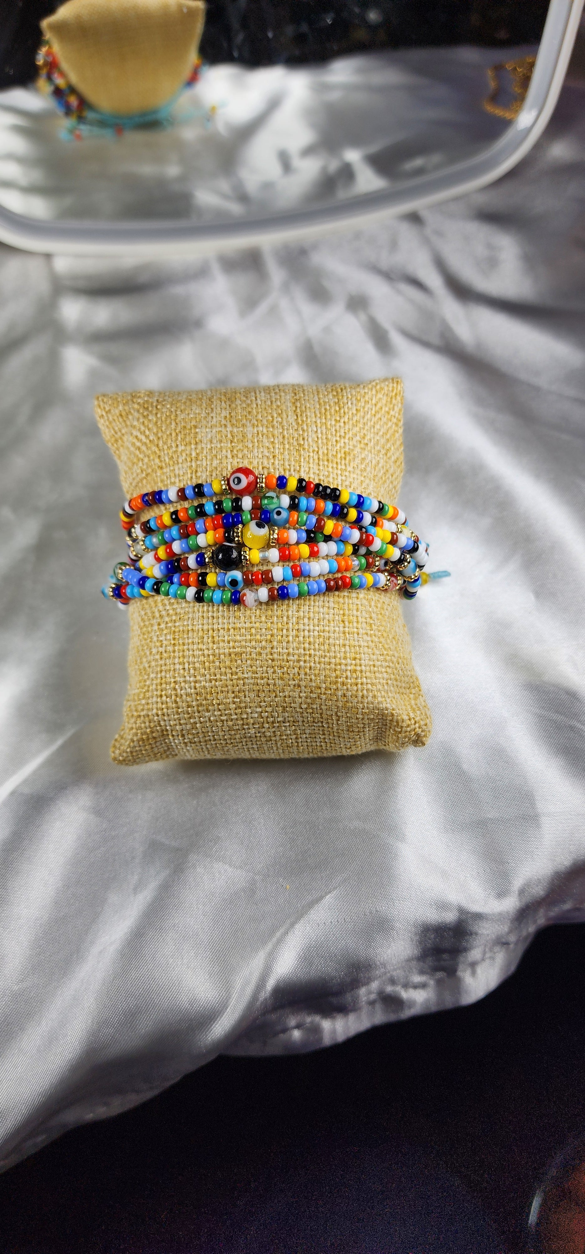 💮Multicolor rainbow bead bracelets.📿