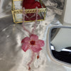 🏵️Resin necklace with real pink geranium flower, preserved in resin, botanical jewelry, floral jewelry📿💞