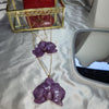 🏵️Gold-plated, stainless steel necklace with real Phalaenopsis orchid flowers, preserved in resin, botanical jewelry, floral jewelry 📿💞
