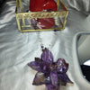 🏵️Real flower stone necklace, purple Siam Tulip, preserved in resin, botanical jewelry, floral jewelry.📿💞