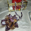 🏵️Real flower beaded necklace, purple Siam Tulip, preserved in resin, botanical jewelry, floral jewelry📿💞